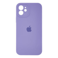 Чехол Silicone Case Full Camera для iPhone 12 Lilac cream